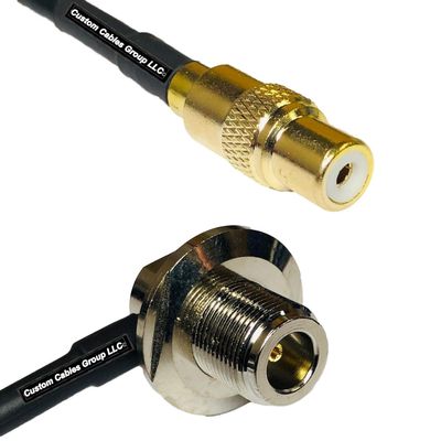 10 feet RFC240 KSR240 RCA Female to N Female Bulkhead Angle RF Pigtail Coaxial Cable