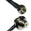 10 feet RFC240 KSR240 F Male to UHF Female Angle Bulkhead RF Pigtail Coaxial Cable view 1