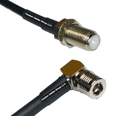 10 feet RFC240 KSR240 F Female to QMA Male Angle RF Pigtail Coaxial Cable