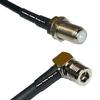 10 feet RFC240 KSR240 F Female to QMA Male Angle RF Pigtail Coaxial Cable view 1