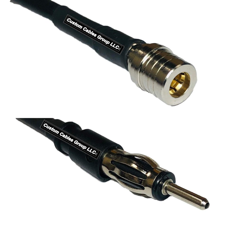 25 feet RFC240 KSR240 QMA Male to AM/FM Male RF Pigtail Coaxial Cable