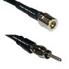 25 feet RFC240 KSR240 QMA Male to AM/FM Male RF Pigtail Coaxial Cable view 1