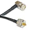 50 feet RFC240 KSR240 BNC Male Angle to PL259 UHF Male RF Pigtail Coaxial Cable view 1