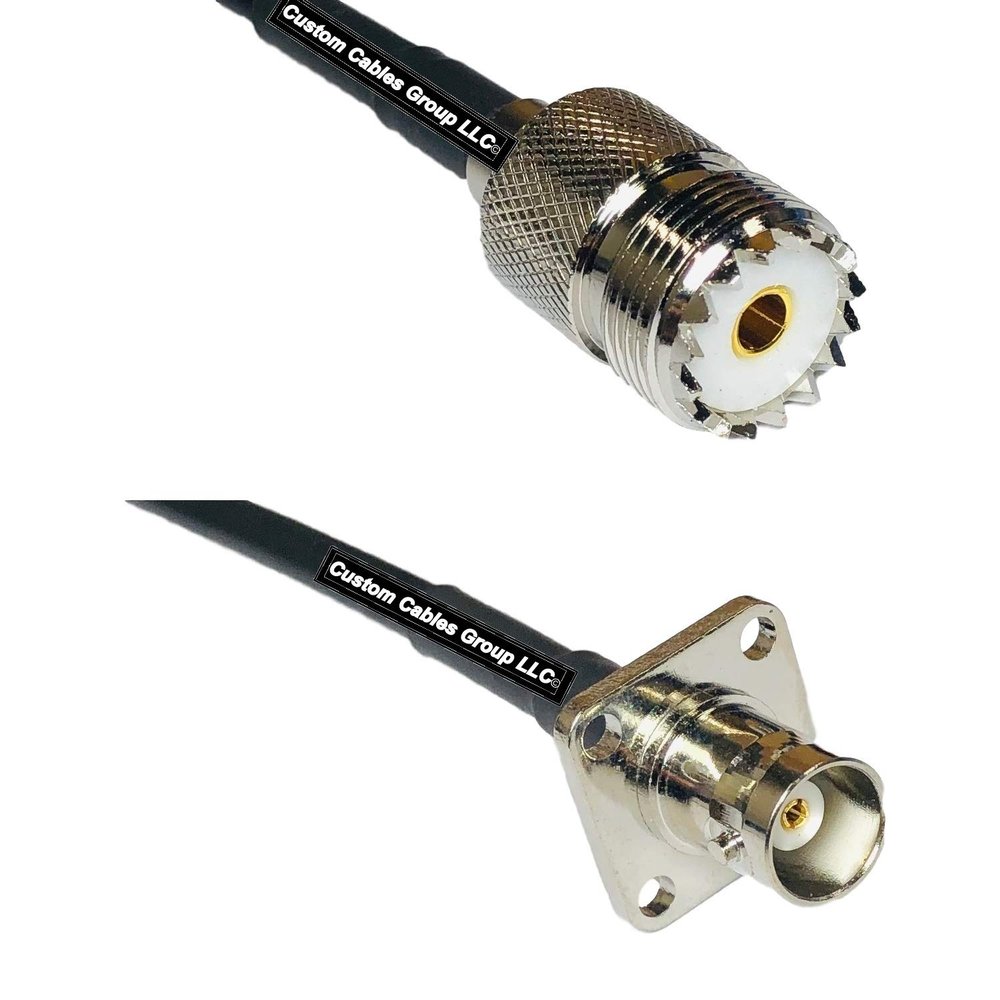 10 feet RFC240 KSR240 SO239 UHF Female to BNC Flange Female RF Pigtail Coaxial Cable
