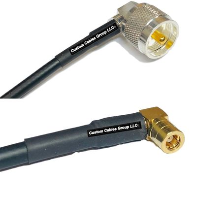 25 feet RFC240 KSR240 UHF Male Angle to SMB Female Angle RF Pigtail Coaxial Cable