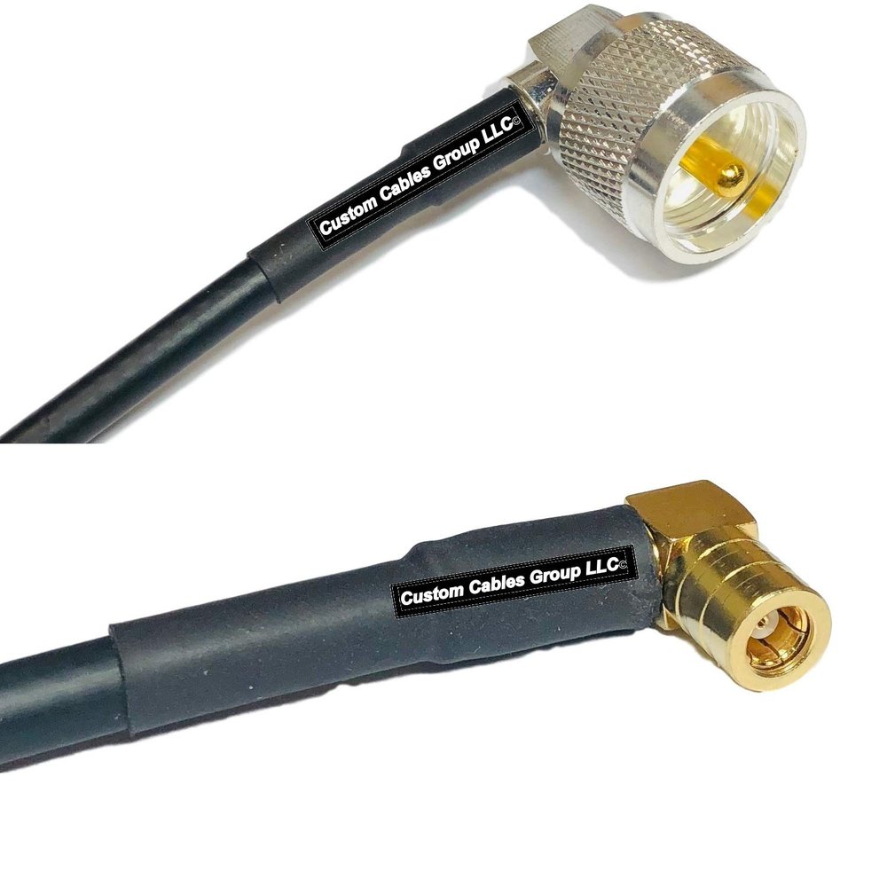 25 feet RFC240 KSR240 UHF Male Angle to SMB Female Angle RF Pigtail Coaxial Cable