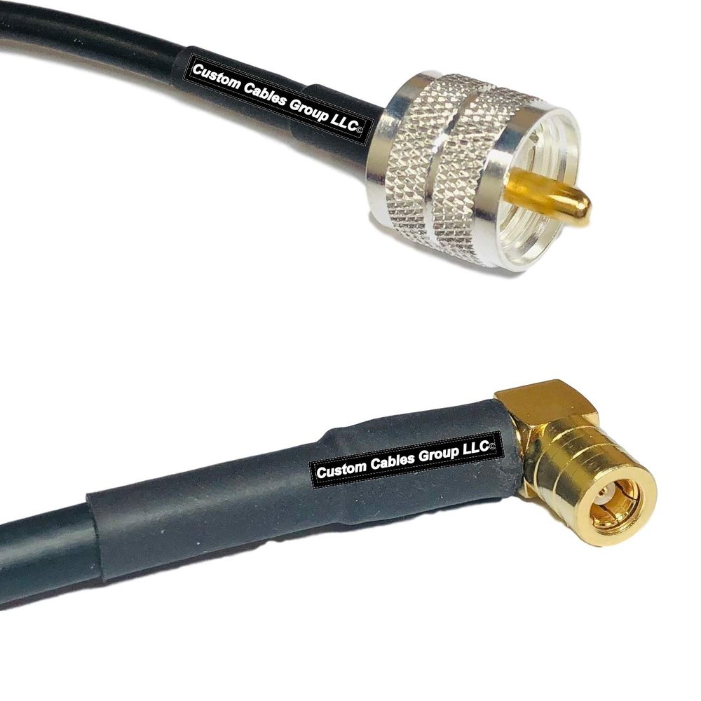 10 feet RFC240 KSR240 PL259 UHF Male to SMB Female Angle RF Pigtail Coaxial Cable