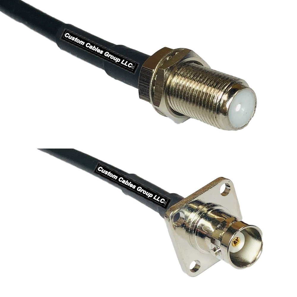 10 feet RFC240 KSR240 F Female to BNC Flange Female RF Pigtail Coaxial Cable