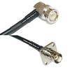 50 feet RFC240 KSR240 BNC Male Angle to BNC Flange Female RF Pigtail Coaxial Cable view 1