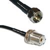 10 feet RFC240 KSR240 F Male to UHF Female Bulkhead RF Pigtail Coaxial Cable view 1