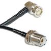25 feet RFC240 KSR240 BNC Male Angle to UHF Female Bulkhead RF Pigtail Coaxial Cable view 1