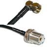 50 feet RFC240 KSR240 F Male Angle to UHF Female Bulkhead RF Pigtail Coaxial Cable view 1