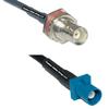 10 feet RFC240 KSR240 BNC Female Big Bulkhead to Fakra Z Male RF Pigtail Coaxial Cable view 1