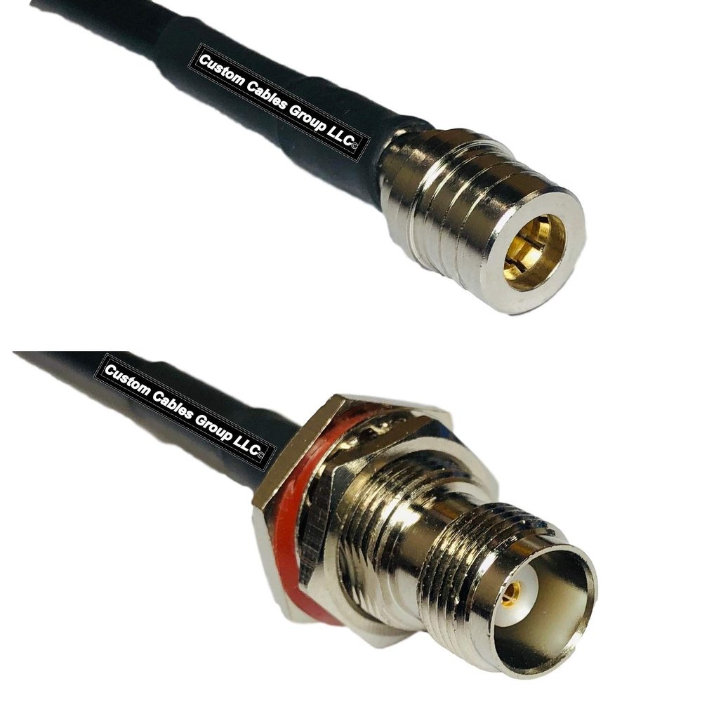 10 feet RFC240 KSR240 QMA Male to TNC Female Bulkhead RF Pigtail Coaxial Cable