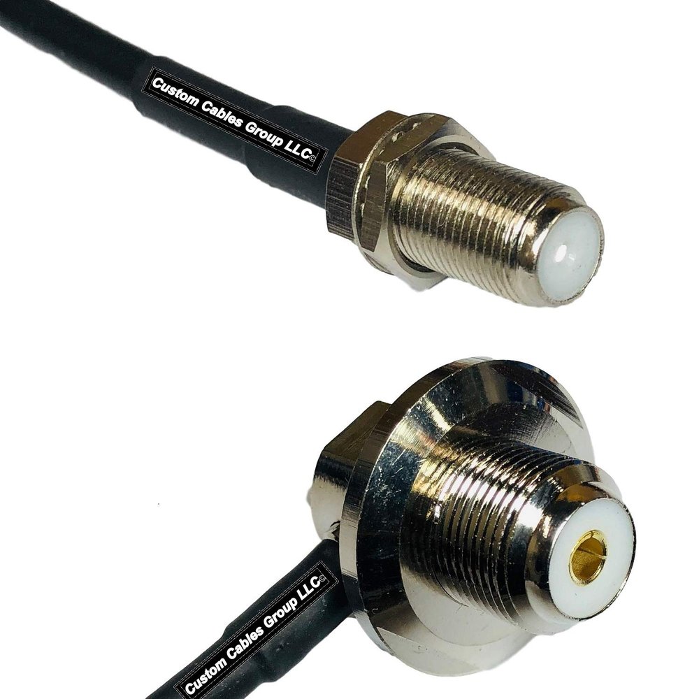 10 feet RFC240 KSR240 F Female to UHF Female Angle Bulkhead RF Pigtail Coaxial Cable