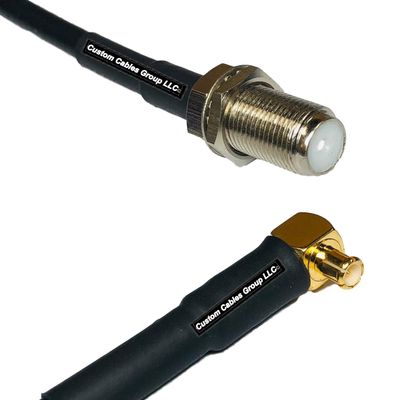 10 feet RFC240 KSR240 F Female to MCX Male Angle RF Pigtail Coaxial Cable