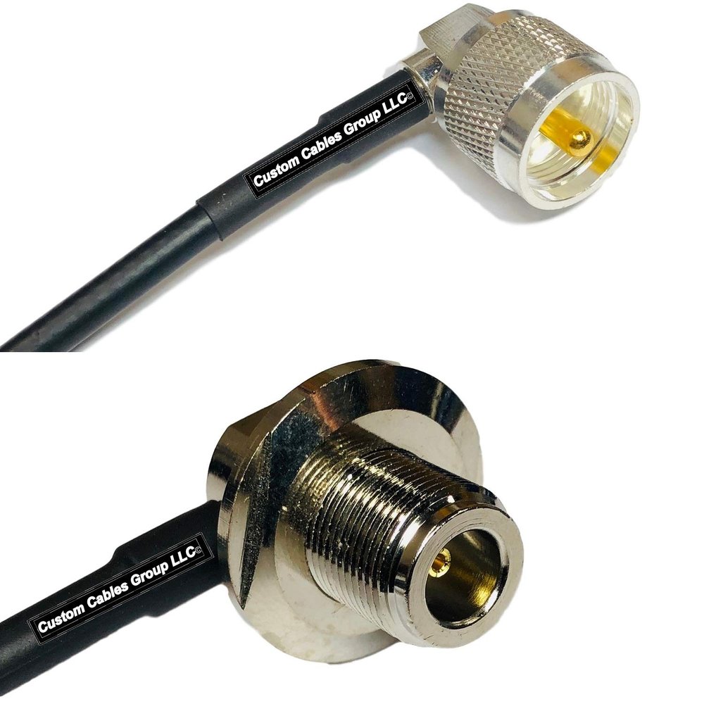 10 feet RFC240 KSR240 UHF Male Angle to N Female Bulkhead Angle RF Pigtail Coaxial Cable