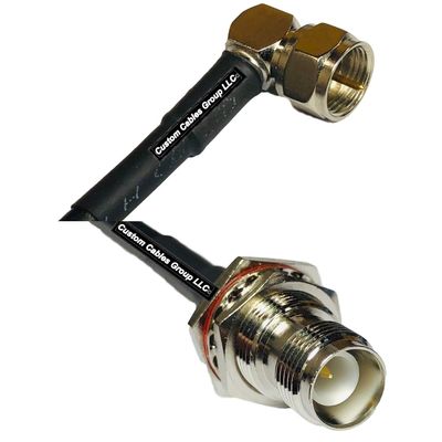 10 feet RFC240 KSR240 F Male Angle to RP-TNC Female Bulkhead RF Pigtail Coaxial Cable