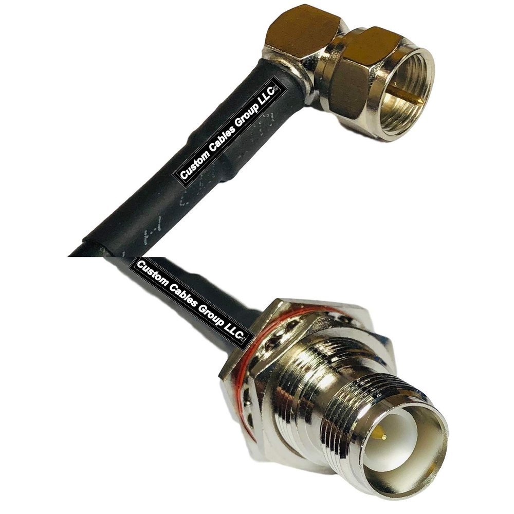 10 feet RFC240 KSR240 F Male Angle to RP-TNC Female Bulkhead RF Pigtail Coaxial Cable