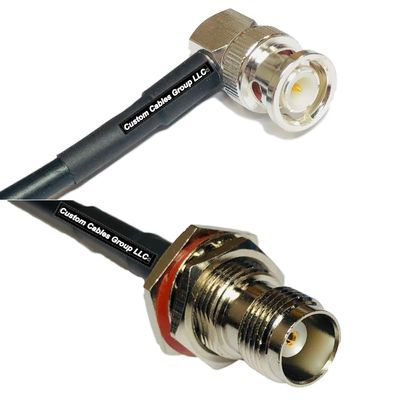 10 feet RFC240 KSR240 BNC Male Angle to TNC Female Bulkhead RF Pigtail Coaxial Cable