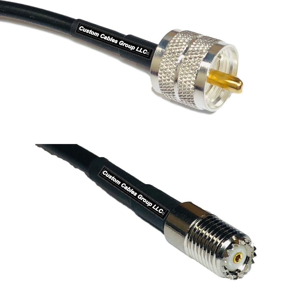 10 feet RFC240 KSR240 PL259 UHF Male to Mini UHF Female RF Pigtail Coaxial Cable