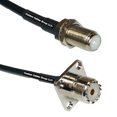 10 feet RFC240 KSR240 F Female to UHF Female Flange RF Pigtail Coaxial Cable