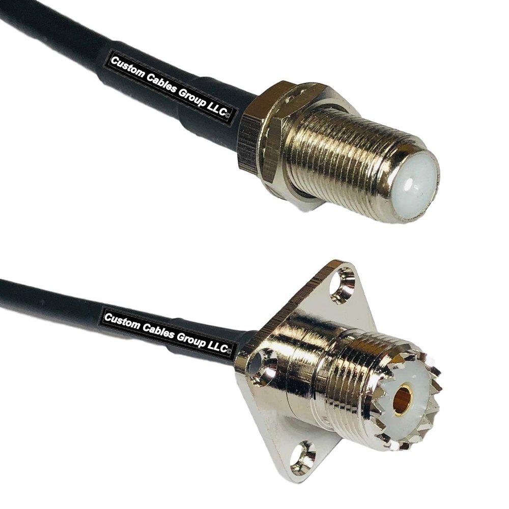 10 feet RFC240 KSR240 F Female to UHF Female Flange RF Pigtail Coaxial Cable