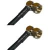 10 feet RFC240 KSR240 F Male Angle to F Male Angle RF Pigtail Coaxial Cable view 1
