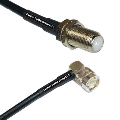 10 feet RFC240 KSR240 F Female to TNC Male Angle RF Pigtail Coaxial Cable