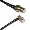 10 feet RFC240 KSR240 F Female to TNC Male Angle RF Pigtail Coaxial Cable view 1