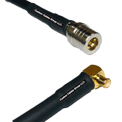 10 feet RFC240 KSR240 QMA Male to MCX Male Angle RF Pigtail Coaxial Cable