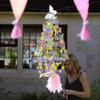 5m (16ft) Pastel 3D Butterfly Chandelier | Wire Hanging Decoration | Supplies for Kid's Birthday Party, Woodland Fairies Theme, Girls Bedroom Accessories view 3