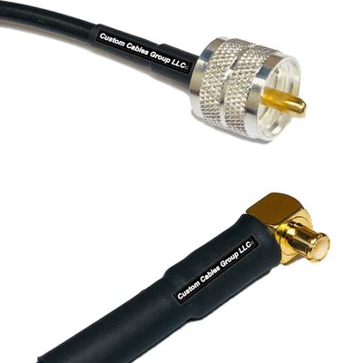 10 feet RFC240 KSR240 PL259 UHF Male to MCX Male Angle RF Pigtail Coaxial Cable