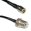 10 feet RFC240 KSR240 QMA Male to UHF Female Bulkhead RF Pigtail Coaxial Cable view 1