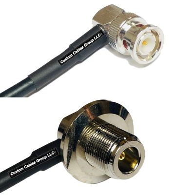 10 feet RFC240 KSR240 BNC Male Angle to N Female Bulkhead Angle RF Pigtail Coaxial Cable