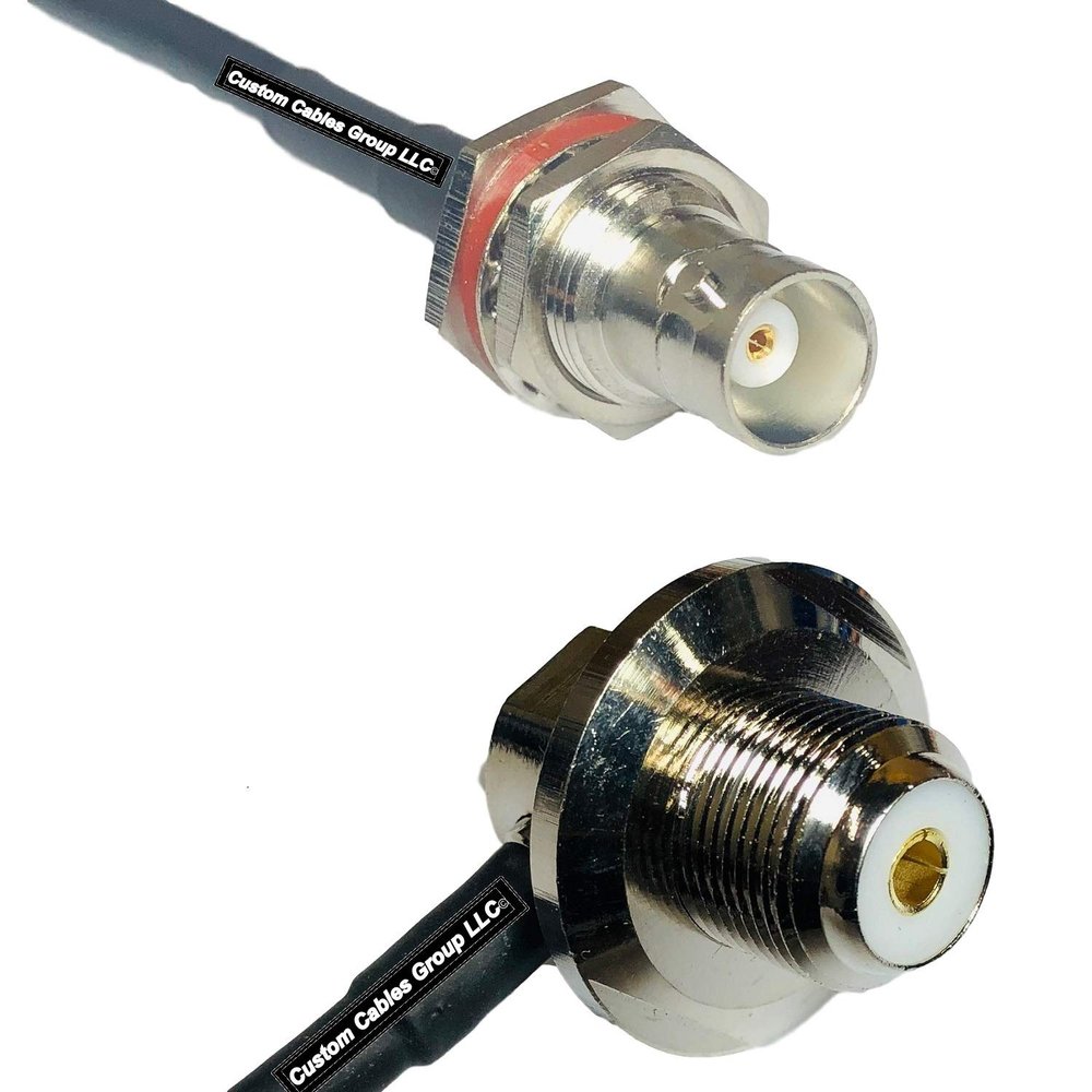 10 feet RFC240 KSR240 BNC Female Big Bulkhead to UHF Female Angle Bulkhead RF Pigtail Coaxial Cable