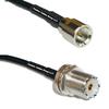 50 feet RFC240 KSR240 FME Male to UHF Female Bulkhead RF Pigtail Coaxial Cable view 1