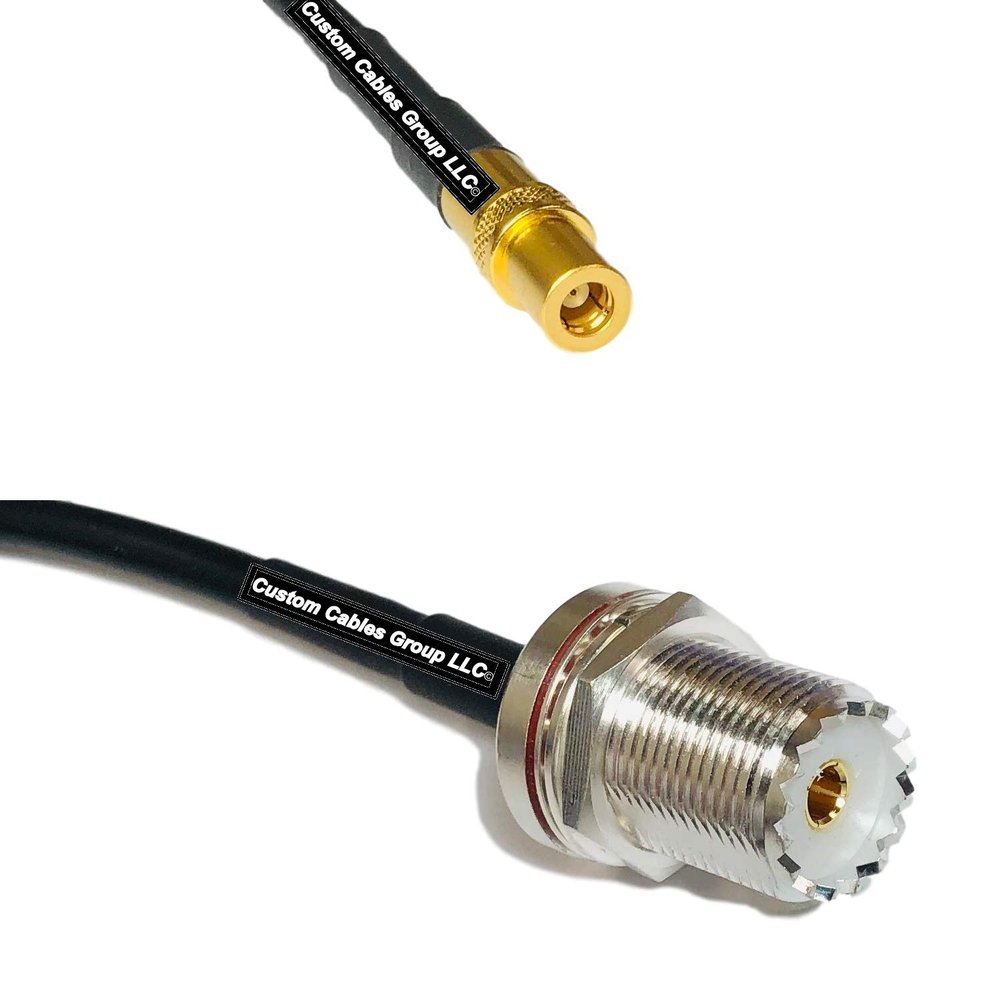 50 feet RFC240 KSR240 SMB Female to UHF Female Bulkhead RF Pigtail Coaxial Cable