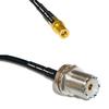 50 feet RFC240 KSR240 SMB Female to UHF Female Bulkhead RF Pigtail Coaxial Cable view 1