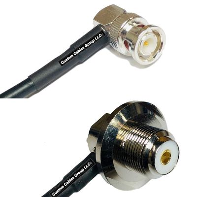 10 feet RFC240 KSR240 BNC Male Angle to UHF Female Angle Bulkhead RF Pigtail Coaxial Cable