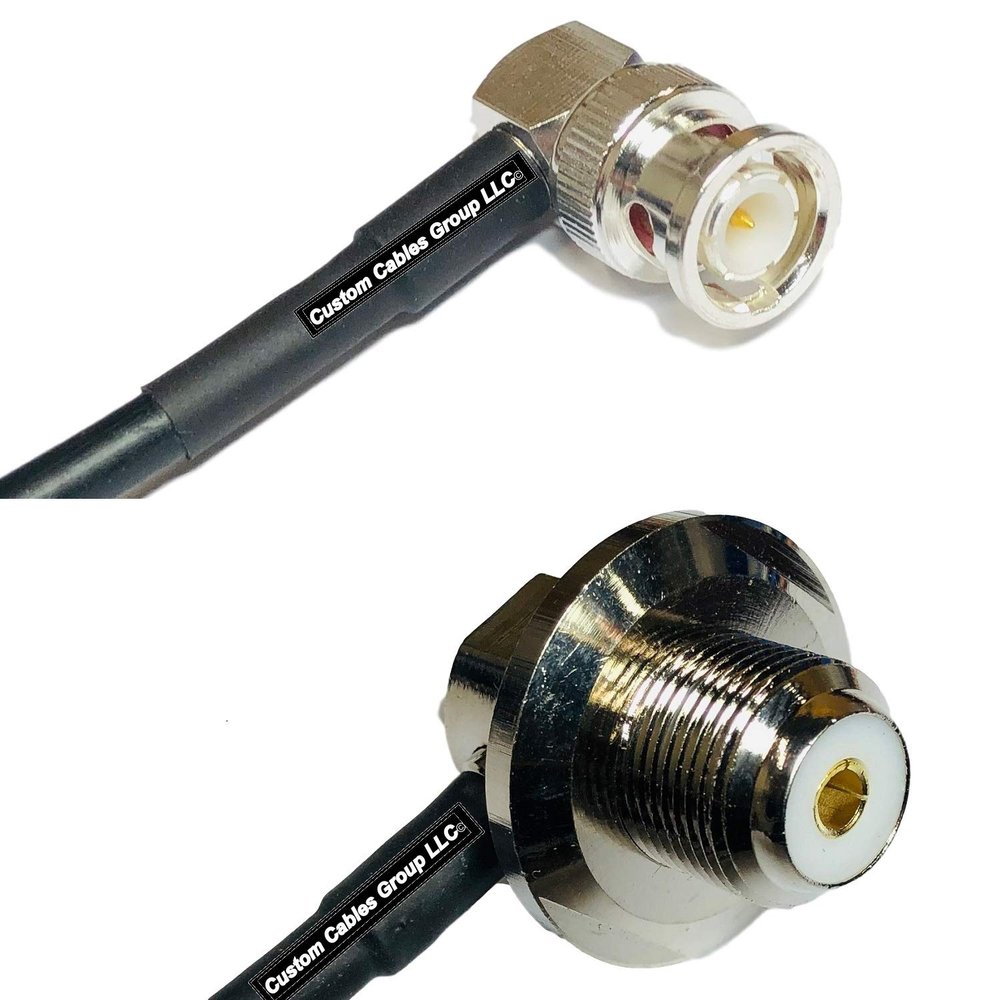 10 feet RFC240 KSR240 BNC Male Angle to UHF Female Angle Bulkhead RF Pigtail Coaxial Cable