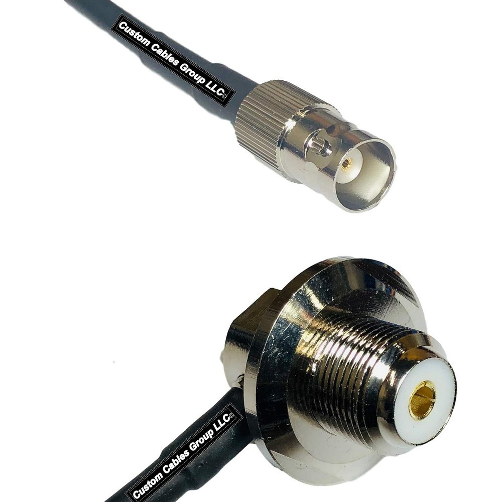 10 feet RFC240 KSR240 BNC Female to UHF Female Angle Bulkhead RF Pigtail Coaxial Cable