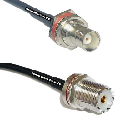 10 feet RFC240 KSR240 BNC Female Big Bulkhead to UHF Female Bulkhead RF Pigtail Coaxial Cable