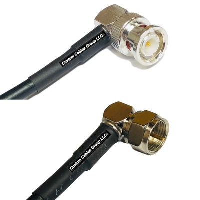 10 feet RFC240 KSR240 BNC Male Angle to F Male Angle RF Pigtail Coaxial Cable