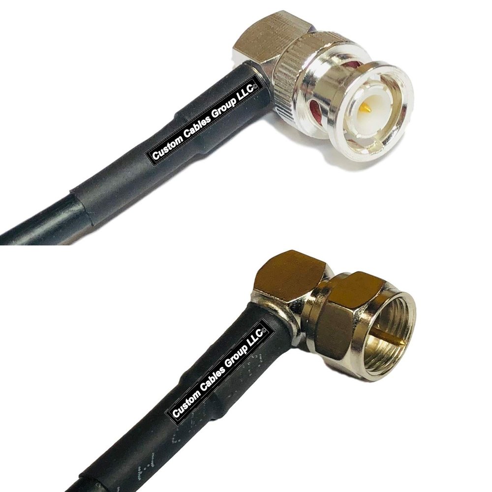 10 feet RFC240 KSR240 BNC Male Angle to F Male Angle RF Pigtail Coaxial Cable