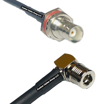 10 feet RFC240 KSR240 BNC Female Big Bulkhead to QMA Male Angle RF Pigtail Coaxial Cable