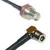 10 feet RFC240 KSR240 BNC Female Big Bulkhead to QMA Male Angle RF Pigtail Coaxial Cable view 1