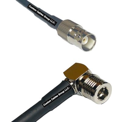25 feet RFC240 KSR240 BNC Female to QMA Male Angle RF Pigtail Coaxial Cable