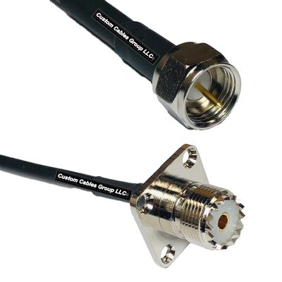 10 feet RFC240 KSR240 F Male to UHF Female Flange RF Pigtail Coaxial Cable