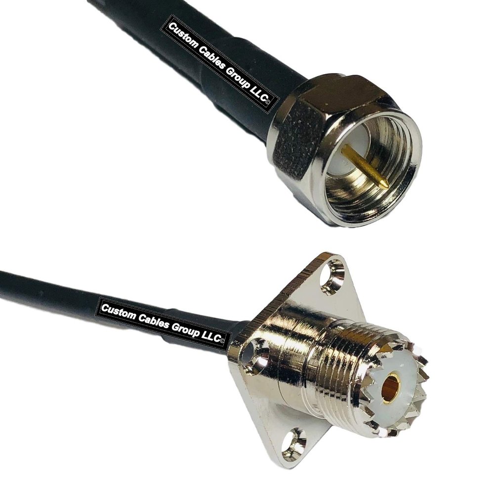 10 feet RFC240 KSR240 F Male to UHF Female Flange RF Pigtail Coaxial Cable